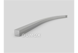Quadratisches Silikonprofil, 10x10mm, 60°ShA, -60°C/+250°C, transparent, 
